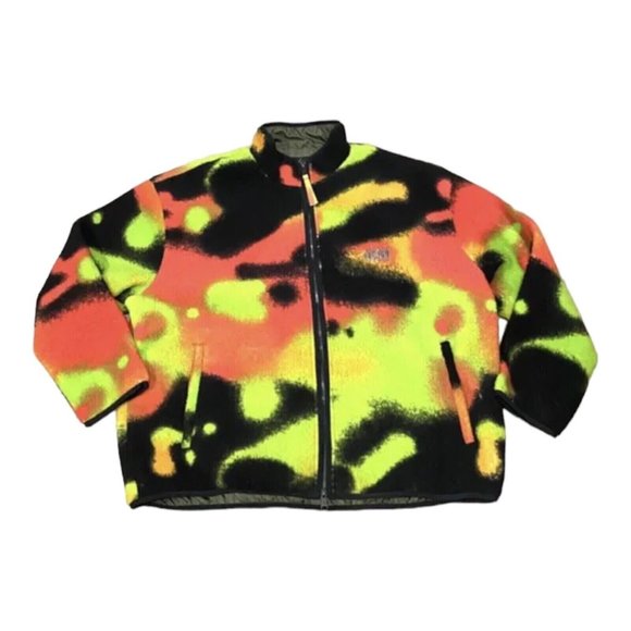 Nike Air Jordan Flight MVP Infrared Heat AOP Deep Pile Fleece DV1611-612 SZ 2XL - Picture 3 of 16